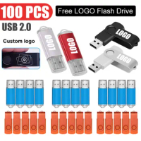Free Custom USB Flash Drive 64GB Pen Drive 512MB 1GB 2GB 4GB 8GB 16GB Rotatable Pendrives Usb Stick 32GB Memory Stick Gift
