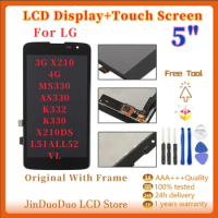 AAA+ For LG K7 3G X210 LCD Display Touch Screen Digitizer Assembly For LG K7 LTE 4G MS330 AS330 K332 K330 X210DS L51AL L52VL LCD