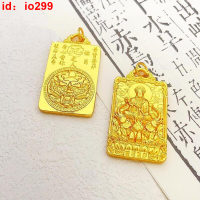 孟加拉赤金首飾十二生肖本命佛守護神吊墜項鏈護身符銅鍍金情侶