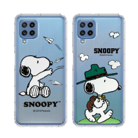 【SNOOPY 史努比】三星 Samsung Galaxy M32 漸層彩繪空壓手機殼