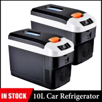 10L Mini Car Refrigerators Portable Cool&amp;er &amp; Warmer Freezer Insulation Box Dual Use Auto Fridge For Home Office Outdoor Travel