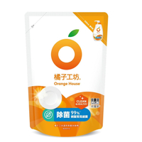 橘子工坊 溫和除菌碗盤洗滌液洗碗精補充包500mlX6包