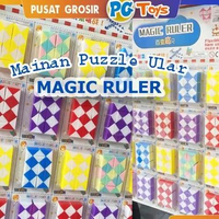 [HARGA 20 PCS] Mainan Magic Ruler Puzzle Ular Warna Rubik Snake Edukasi PGTOYS MAGIC RULER