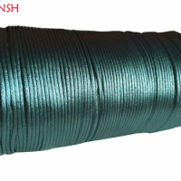 2.5mm Teal Green Nylon Cord+Jewelry Findings Accessories Rattail Stain Macrame Rope Bracelet Beading Cords 250m/roll