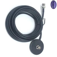 TW-35B BNC Female to Male Type Antenna Magnetic Mount with 5M RG-58 Cable for Handheld Antenna Fit 27Mhz Cobra Car CB Radio