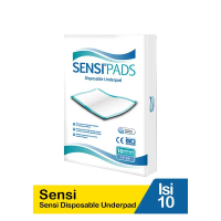 Per pak Sensi Pads dan Top Underpad Disposable Under pads 60x90 cm [Size L isi 10 lembar] Sensipads 