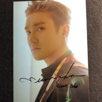 signed SJ SuperJunior Super Junior Choi Siwon autographed photo TIME SLIP 5*7 P5