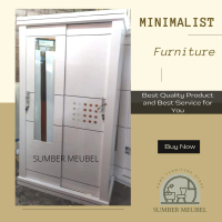 LEMARI PAKAIAN SLIDE MINIMALIS 2 PINTU TP