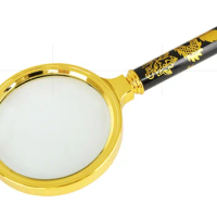 120pcs 60mm 10X Dragon Handle Handheld Magnifier Clear Reading Instructions Hand Magnifying Glass