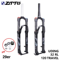 ZTTO MTB UDING 32 RL 120mm Air 29 29er Inch Fork Suspension Lock Straight Tapered Thru Axle QR Quick Release for mountain bike