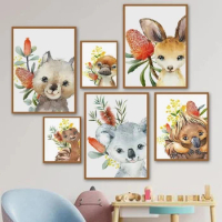 Koala Kangaroo Wombat Emu Platypus Full Diamond Mosaic Diamond Painting Nordic Animal Embroidery Wall Picture Kids Room Decor