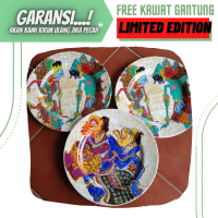 SALE PIRING KERAMIK HIASAN DINDING WALL DECOR MOTIF WAYANG NUSANTARA