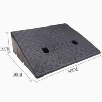 19cm Car Access Ramp Triangle Pad Speed Reducer Durable Threshold for Automobile Motorcycle Heavy Wheelchair Duty Rubber Wheel
