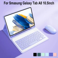 For Samsung Galaxy Tab A8 10.5 Inch Case with Keyboard, Detachable Keyboard Cover for Samsung Tab A8 2021/2022 SM-X200 X205 X207