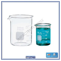 [COD] Beaker บีกเกอร์แก้ว Pyrex 100ml, 150ml, 250ml, 400ml, 600ml,1000ml, 2000ml  [ออกใบกำกับภาษีได้