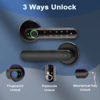 Fingerprint Door Lock Smart Biometric Fingerprint Password Lock Electronic Lock Smart Keyless Door Lock Home Indoor Handle Locks