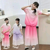 Setelan Anak Perempuan Fashion One Set Girls Pretty Tie Dye baju harian anak perempuan