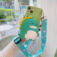 Sarung telefon zip dinosaur comel 3D Walllet untuk Samsung NOTE 10 PLUS 20 ULTRA s10 lite S10E M33 A