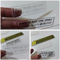 Sticker Race Track Use Only Jepang Transparan