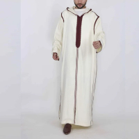 SDKAbaya Jellaba untuk lelaki Islam Kameez Thobe New Arab lelaki Hooded Shirt Muslim jubah lengan pa
