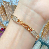 Gelang VE Wanita Dewasa Emas Gold Titanium Anti Karat Realpict Cantik Mewah Simple Elegan Terbaru Fa