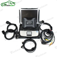 Newest SUPER MB PRO M6 Wireless Star Diagnosis Tool with Multiplexer + Lan Cable + OBD2 16pin Main Test Cable with CF19/CFC2