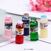 8PCS Slime Charms Juice Drink Bottle Resin Plasticine Slime Accessories Beads Making Supplies For DIY Scrapbooking Crafts