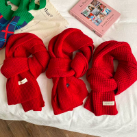 熱賣預購－時尚紅圍巾16 簡約百搭針織毛線圍巾 聖誕節過年