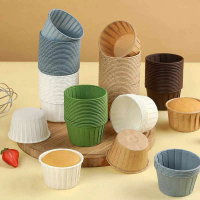2025 Baking High Temperature Resistant Cupcake Greaseproof Paper Cup Liners Rolled Edge Muffin Cups 
