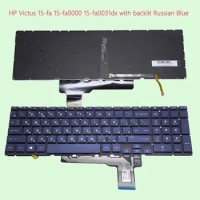 Keyboard For HP Victus 15-fa 15-fa0000 15-fa0031dx 15-fa0032dx Blue Russian Layout