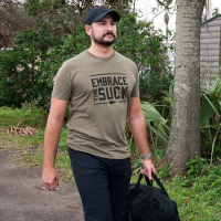 GORUCK Round Neck T-Shirt Men's Soft Premium 100% Cotton Crossfit Training Workout Gym Short Sleeve 