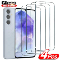 4Pcs Tempered Glass For Samsung Galaxy A55 A54 A53 A52 5G A34 A15 A51 A71 A34 A14 A24 A33 A70 A73 A12 A13 A32 Screen Protector