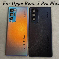100% Original For Oppo Reno 5 pro plus Rear Battery Back Cover Door with camera len Panel Rear Housing door Case for reno5pro+