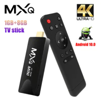 MXQMini Smart TV Stick Android 10 RK3328A Quad Core Support 4K HD Play Store 2.4G Wifi Mini Tv Box H.265 Media Player TV Reciver