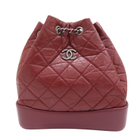 【二手名牌BRAND OFF】CHANEL 香奈兒 紅色 Gabrielle 流浪包 後背包(no card)