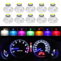 ไฟแสดงสถานะภายในรถ, 10 ชิ้น, ไฟเครื่องมืออุ่นบนแดชบอร์ดลิ่ม, หลอด LED T3, T4.2, T4.7, Canbus, 3030SM
