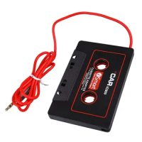 Car Cassette Adapter 3.5MM AUX Male Connector Car Cassette Tape Converter for CD MP3 Player