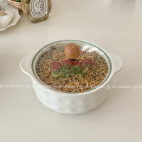 韓國INS風純白泡面碗日式北歐簡約現代陶瓷餐具螺螄粉碗大碗湯碗