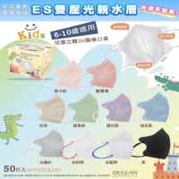 【德冠DG】3D立體兒童醫療口罩 X2盒(50入/盒 親水層光滑不起毛)