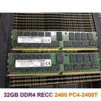1Pcs 32GB 32G Memory DDR4 RECC 2400 PC4-2400T 2RX4 ECC REG RDIMM For MT RAM