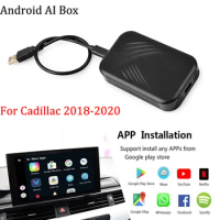 Android Video Audio Wireless CarPlay TV Box For Cadillac ATS-L XTS XT4 XT5 CT6 ESCALADE 2018-2020 4GRAM 64G ROM