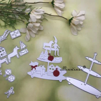 Christmas gift table kids Metal Cutting Dies for DIY Scrapbooking Album Paper Cards Decorative Crafts Embossing Die Cuts