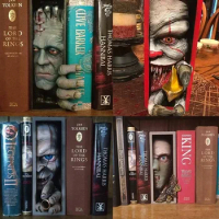 Bookshelf Decoration Monster Sculpture Bookstall Demon Resin Sculpture Ornaments Halloween Decoration Joker Sculpture Home Decor