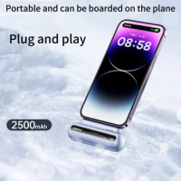 Portable Mini powerbank charging power 15W can punch apple/type-c 2500 mah, go out without cable, plug and play portable mini po