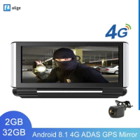 7Inch 4G Car DVR Black Box Dash Camera GPS Android 8.1 Wifi Bluetooth Navig ADAS Dual Len Recorder Dashboard Remote Monitoring
