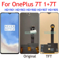 AMOLED / TFT Black 6.55 Inch For OnePlus 7T 1+ 7T LCD DIsplay Touch Screen Digitizer Panel Assembly Replacement