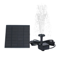 Solar Water Pond Pump Multifunctional with 6 Nozzles Water Pump Powered Panel Kit Decorative Props for Pool Fountain Submersible