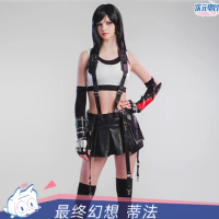 New Game Final Fantasy 7 Remake Tifa Lockhart Cosplay Costume Battle Uniforms Halloween Party Role Play Clothing Full Set