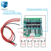 GREATZT New Arrival 4S 30A 14.8V Li-ion Lithium 18650 Battery BMS Packs PCB Protection Board Balance Integrated Circuits