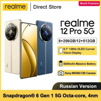 realme 12 Pro 5G Smartphone 6.7" 32MP Telephoto Portrait Camera Sony IMX882 OIS Camera Snapdragon® 6 Gen 1 Processor Cell Phones